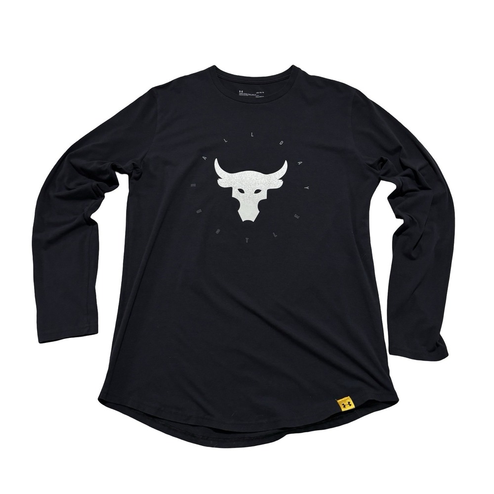 Under Armour Project Rock Men's Long Sleeve Shirt Loose Fit Large 22 x 31